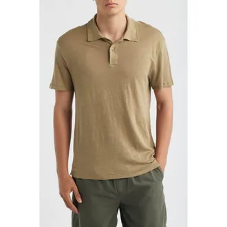 Alex Crane Linen Polo in Tank at Nordstrom, Size Xx-Large