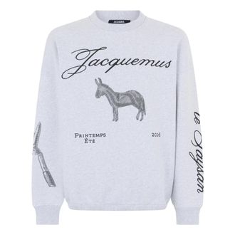 Jacquemus Sweatshirts, male, Gray, Size: XL The &Acirc;ne Sweatshirt