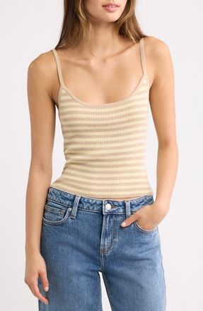 PacSun Angelica Stripe Camisole in Yellow Multi at Nordstrom, Size Xx-Small