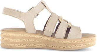 Gabor Schoenen, Dames, Beige, 37 1/2 EU, Suède, Beige Damessandaal - Zomercollectie