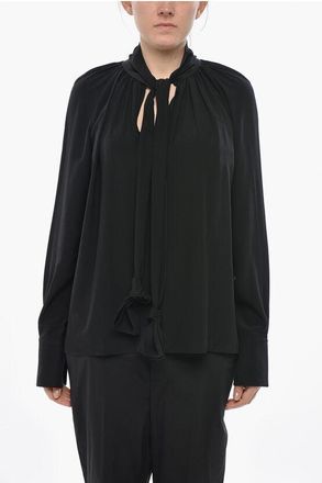 Givenchy Silk Tie-Neck Blouse size 42