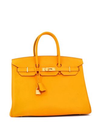 Herm&egrave;s Birkin Handbag Yellow Epsom with Gold Hardware 35 satchel - Geel