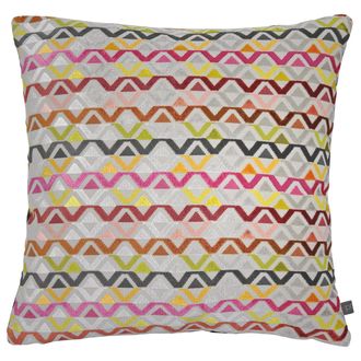Prestigious Textiles Corcovado Geometric Patterned Feather Filled Cushion - Multicolour viscose - One Size