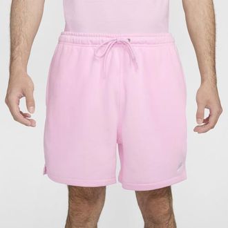Nike Mens Club Flow French Terry Shorts - Pink Foam/White/Pink Foam Size L