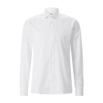 Stenstr&ouml;ms Regular Fit Katoenen Twill Overhemd - Heren - Zakelijke Overhemden - Wit - L - Katoen - Overhemden