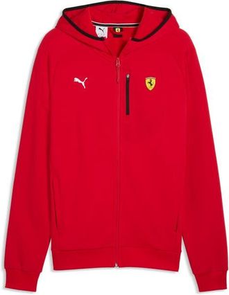 Puma Ferrari Motosport Hooded Zip Front Sweatshirt in Rosso Corsa at Nordstrom, Size Xx-Large