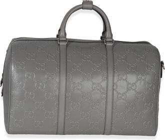 Gucci Embossed Calfskin GG Tennis Medium Duffle Bag