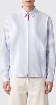 Jacquemus Camicia a righe in cotone con chiusura frontale con zip