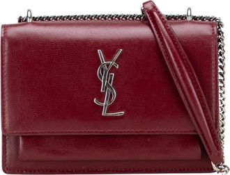 Saint Laurent Pre-owned Chain Wallet - Dames - Vintage Mini Tas - Rood - ONE Size - Vintage