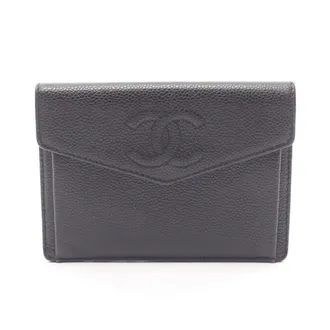 Chanel Black Grained Calfskin Coin Purse/Coin Case (Pre-Owned)