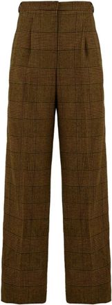 Aspesi Modello 0115 Wijde Broek - Dames - Wijde Broeken - Bruin - M - Broeken