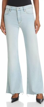 Frame Denim Womens The Icon High Rise Flare Jeans In Preen Raw After