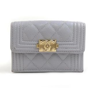 Chanel Pre-owned Wallets, female, Gray, Size: ONE SIZE Pre-owned Tri-fold Wallet