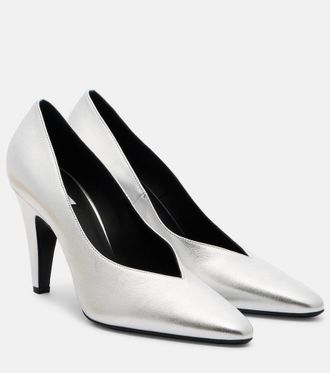Alaia Metallic leather pumps