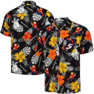 Margaritaville Mens Margaritaville Black Kyle Larson Island Life Floral Party Full-Button Shirt at Nordstrom, Size Small