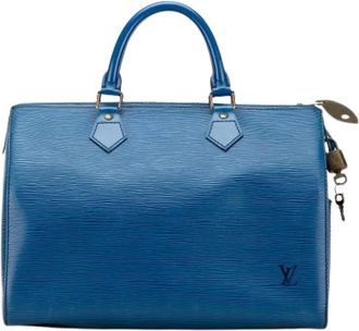 Louis Vuitton Pre-owned Handbags, female, Blue, Size: ONE SIZE Pre-owned Leather Travel Bag