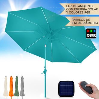 Blumfeldt Blumfeldt Calais Parasol Led Blumfeldt Marco De Aluminio Cubierta De Poli&eacute;ster Uv 50