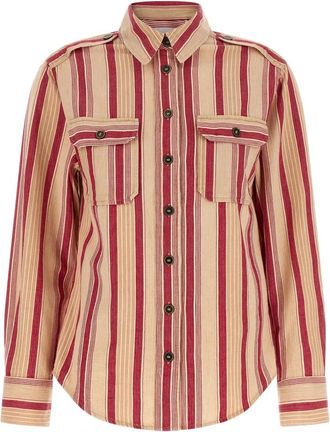 Isabel Marant Gelva gestreept katoenen shirt - Dames - Overhemden - Veelkleurig - M - Katoen - Overhemden