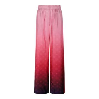 Casablanca Pink Gradient Side Stripe Broeken - Dames - Wijde Broeken - Veelkleurig - L - Leer - Broeken
