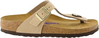 Birkenstock Beige Gizeh Sandalen Lente-Zomer 2025 - Heren - Slippers - Beige - 35 EU - Leer - Schoenen