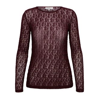 &Co Woman Tris Kant Top - Dames - Longsleeves - Rood - L - Polyester - Tops