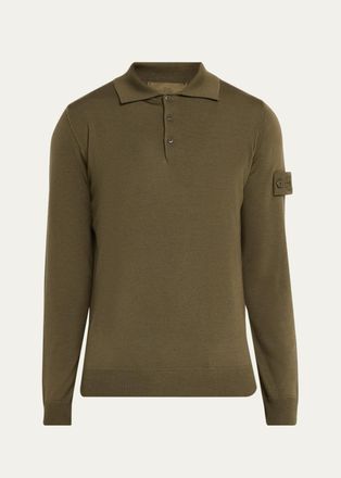 Stone Island Mens Wool Polo Sweater