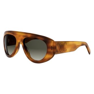 Celine Celine - Triomphe Stamp Zonnebril - unisex - Accessoires - Bruin - Maat: 57 MM