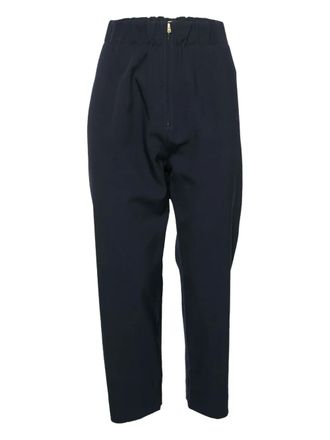 Marni elastic-waist trousers - women - Elastane/Virgin Wool - L - Blue