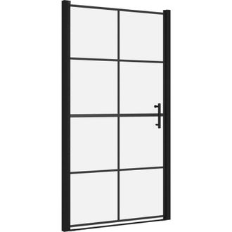 vidaXL Vidaxl - Puertas De Ducha De Vidrio Templado Negro 100x178 Cm