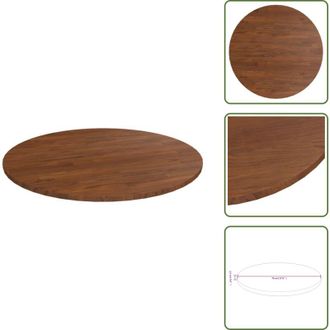 vidaXL The Living Store Piano Tavolo Rotondo Marrone Scuro &Oslash;70x1,5 cm Rovere Trattato - Tavolo in rovere