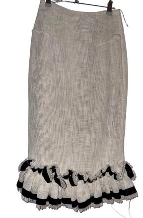 Roland Mouret Ruffle Detail Midi Skirt Size XS