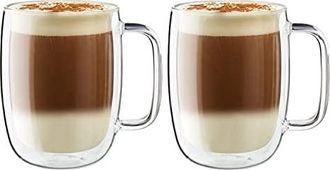 Zwilling Sorrento Plus Latte Macchiato - Juego De 2 Piezas Con Asa (450 Ml), Transparente - Zwilling