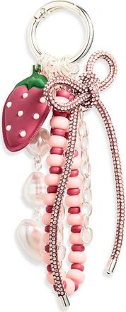 Chelsea28 Strawberry Bag Charm in Pink Multi- Silver at Nordstrom
