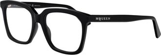 Alexander McQueen Stijlvolle Optische Bril Am 0513O - Dames - Brillen - Zwart - 53 MM - Accessoires