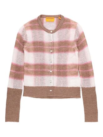 Guest In Residence plaid cardigan - White