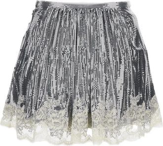 Paco Rabanne Gonna metallizzata - Argento