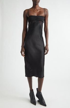 Rick Owens Combo Slipdress in Black at Nordstrom, Size 8 Us