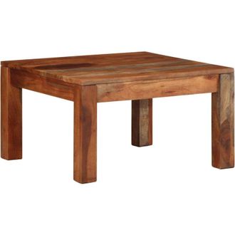 vidaXL Mesa De Centro Madera Maciza De Acacia 60x60x35 Cm Vidaxl