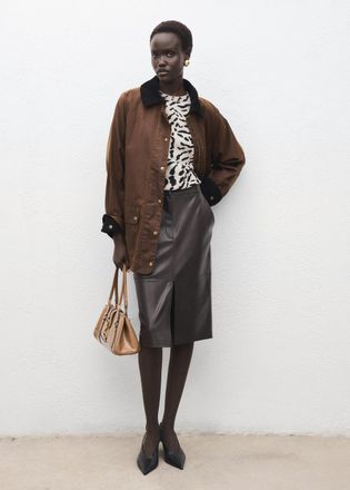 Mango Pullover maglia animal print marrone medio - Donna - XS - MANGO