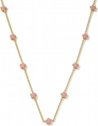 Kendra Scott Womens Jane Strand Necklace In Gold/dark Pink Enamel