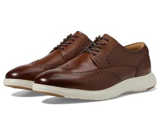 Florsheim Dash Wing Tip Sneaker Sole Oxford Mens Shoes Cognac Smooth Leather/White Sole : 10.5 W (3E)