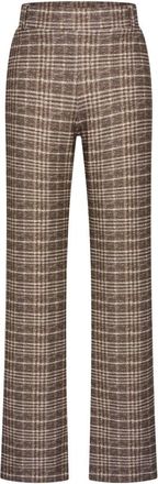 Hart by Helena Hart Soul Lano T. Ruit - Dames - Straight fit broeken - Bruin - XS - Tweed - Broeken