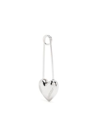 AMBUSH heart safety pin earring - men - silver - One Size