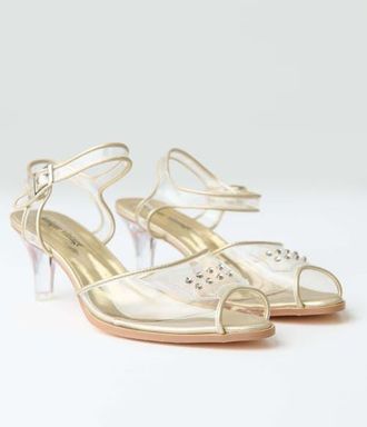 Unique Vintage 1940s Rhinestone Kitten Heels in Clear Rhinestone at Nordstrom, Size 11