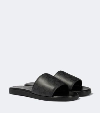 Gucci GG canvas slides