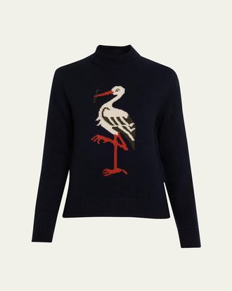 Duran Lantink Heron Cashmere Knit Mock-Neck Sweater