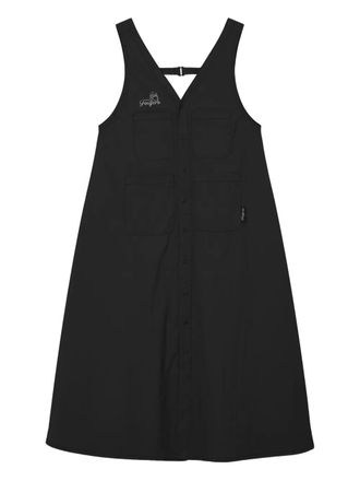 Fingercroxx button-fastening pocket midi dress - Blue