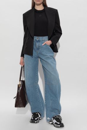 Dolce & Gabbana Top With Lace Inserts, Womens, Black