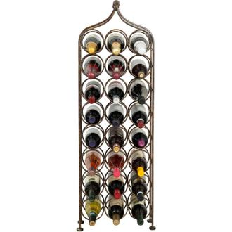 Biscottini International Biscottini - Estante Para Vinos Gabinete Para Vinos Bodega De Hierro Porta Botellas De Vino Portabotellas De Pie De Hierro 24 Botellas