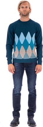Ballantyne Argyle Cashmere Crewneck Sweater